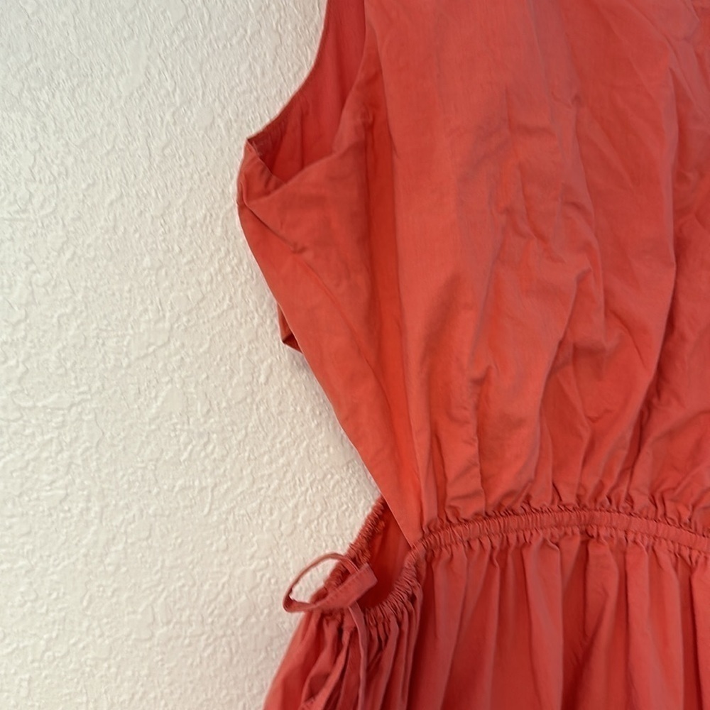 Rails Yvette Side-Cutout Midi Dress in Spice Coral Size Large - Picture 8 of 14